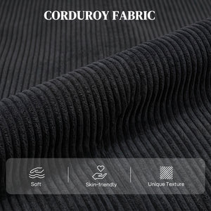 Black corduroy recliner