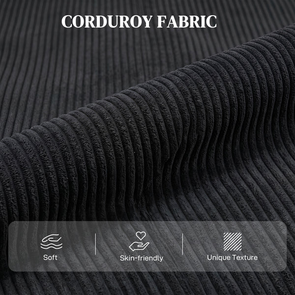Black corduroy recliner