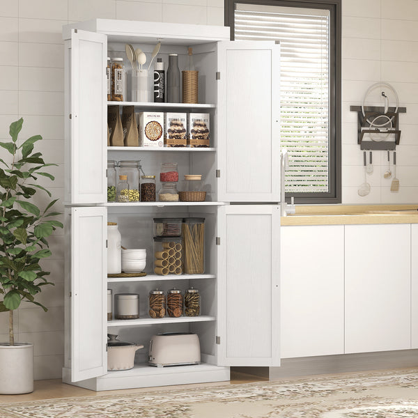 Kitchen cabinet with 4 doors, white