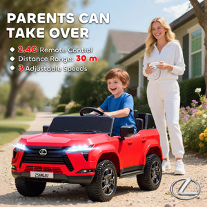 Lexus GX550 12V 2 seater, with remote control and suspension, red