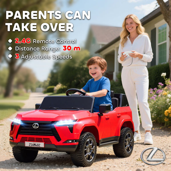 Lexus GX550 12V 2 seater, with remote control and suspension, red