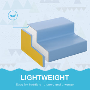 2-Piece Soft Play Set for Climbing and Crawling, Blue