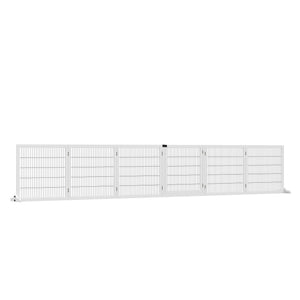 Freestanding wooden barrier with 2 support feet, white