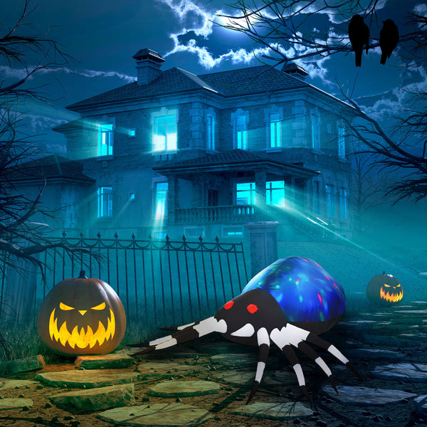 Halloween Giant Scary Inflatable Spider 1.5m Airblown with LED Lights