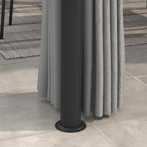 10 x 10 2-tier gazebo with zippered mesh side panels, aluminum frame, light grey