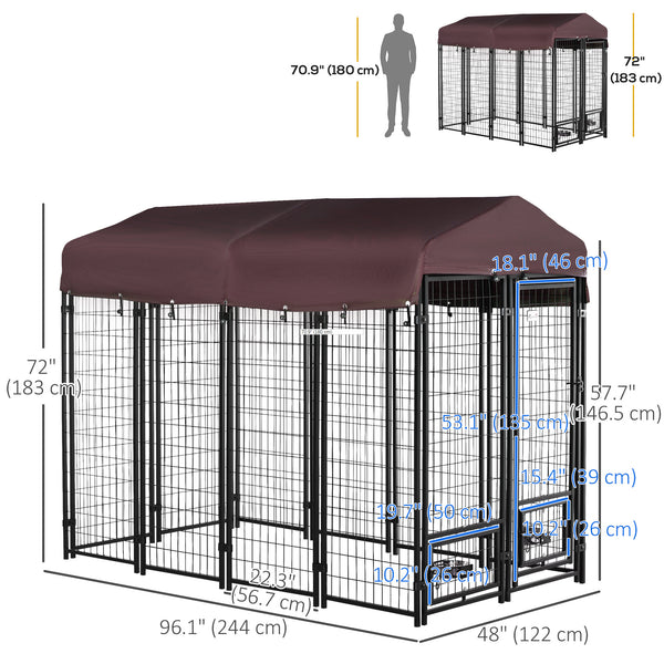 Lockable welded steel outdoor enclosure