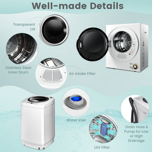 Combined electric tumble dryer and fully automatic washing machine