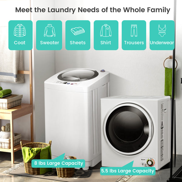 Combined electric tumble dryer and fully automatic washing machine