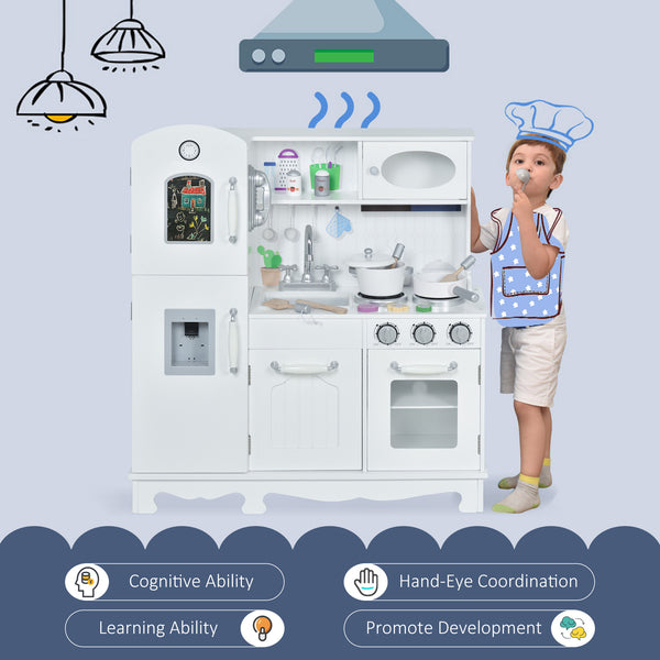 Large children's kitchen set with telephone and water dispenser