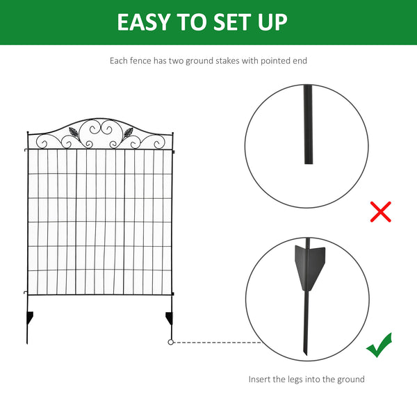 4-panel decorative garden fence