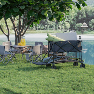 Two-tier folding trolley