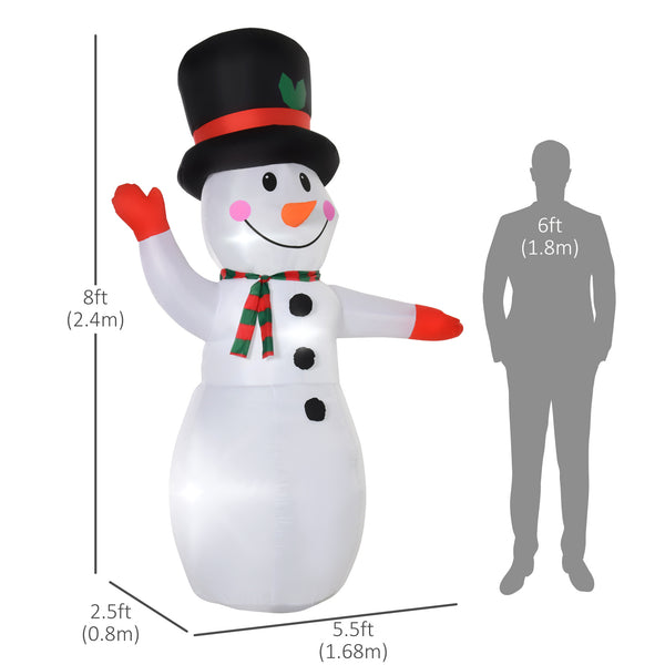 8ft tall inflatable snowman