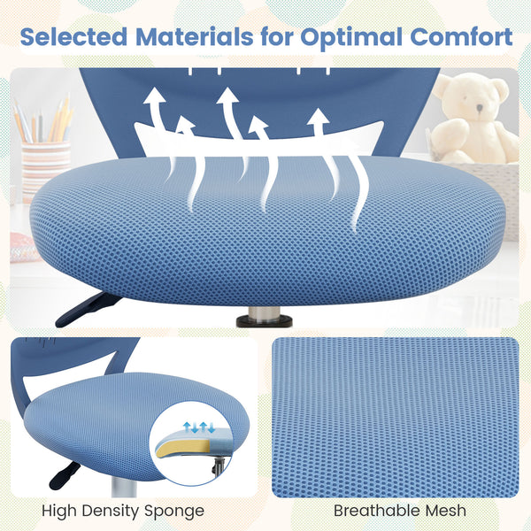 Chaise d'étude ergonomique pour enfants avec hauteur réglable