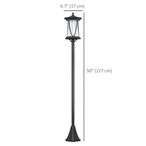 Solar lamp on a pole
