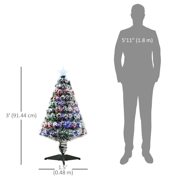 3ft LED Fiber Optic Pre-Lit Christmas Tree with Stand