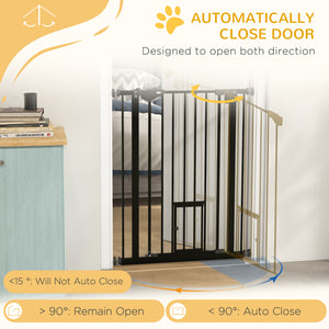 Easy Open Indoor Pet Gate, Black