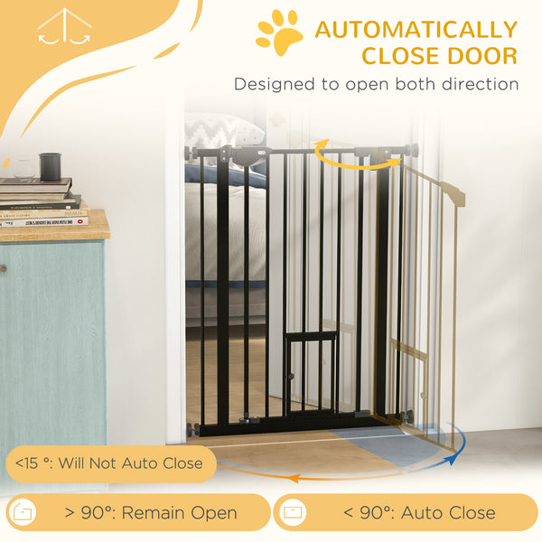 Easy Open Indoor Pet Gate, Black