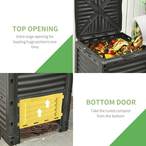 80-gallon (303-liter) garden composter, yellow