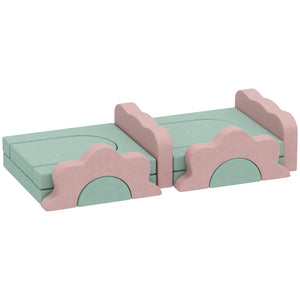 12-Piece Climbing Toys with Ball Pit (Balls Not Included), Green