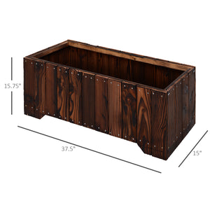 Raised planter for outdoor plants