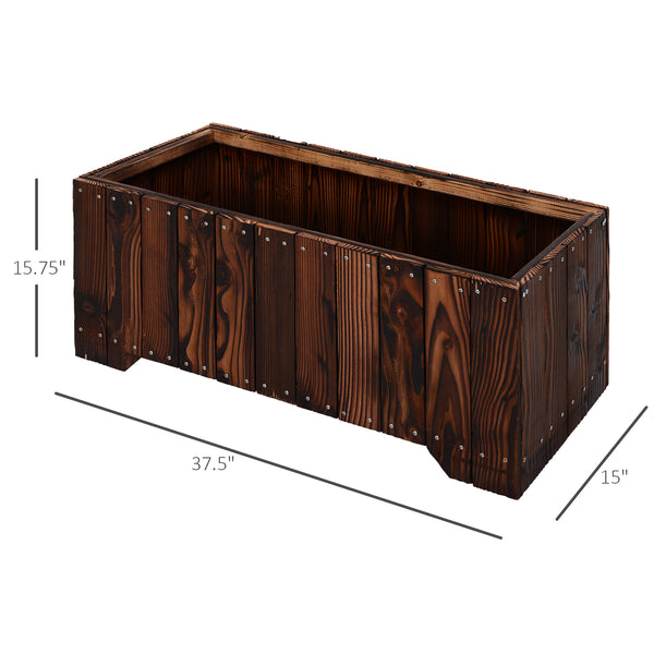 Raised planter for outdoor plants