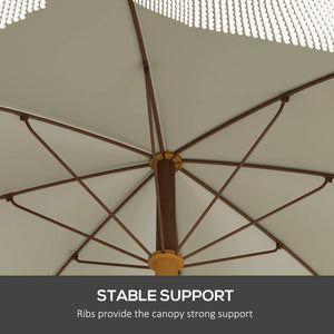 6.2-foot beach umbrella, dark beige