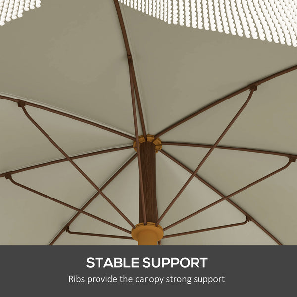 6.2-foot beach umbrella, dark beige