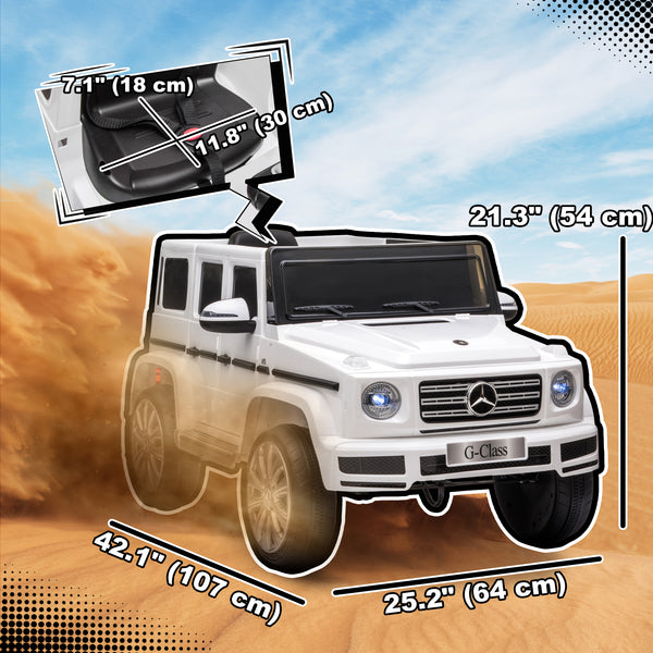 Mercedes Benz G500 12V with remote control, white