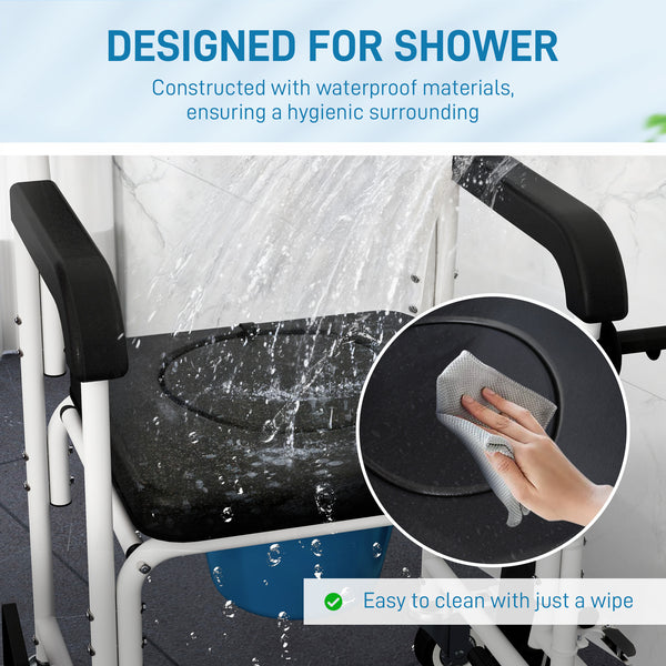 Black shower wheelchair for elderly people
