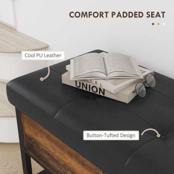 Padded shoe storage with hinged lid