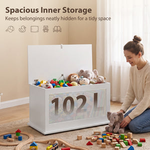 31.5" White Lift-Top Storage Chest