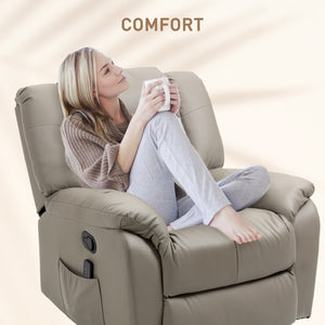 8-Point Vibration Massage Recliner Chair, Grey