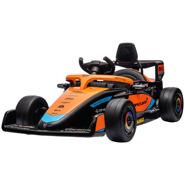 12V Go-Kart with Suspension, Music, MP3 and Remote Control, Orange