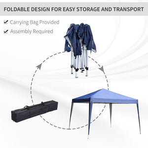 10 x 10 folding tent with carry bag, blue
