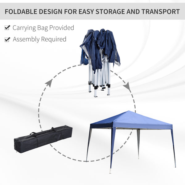 10 x 10 folding tent with carry bag, blue