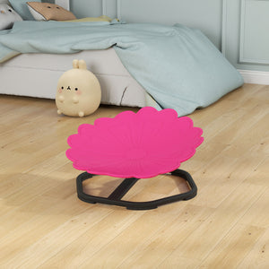 Pink Flower Shaped Children's Swivel Chair