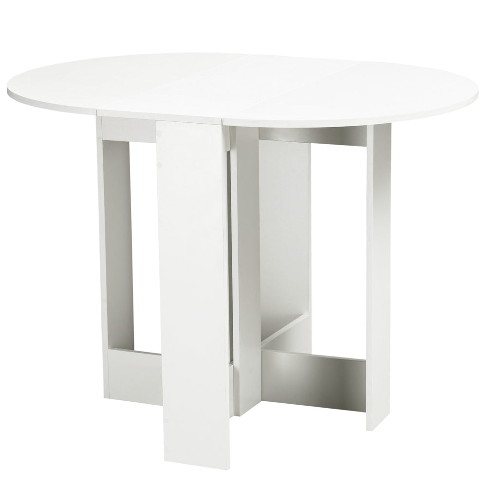 41" folding dining table for small spaces, white.