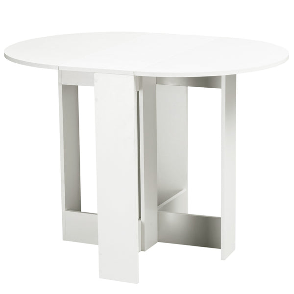 41" folding dining table for small spaces, white.