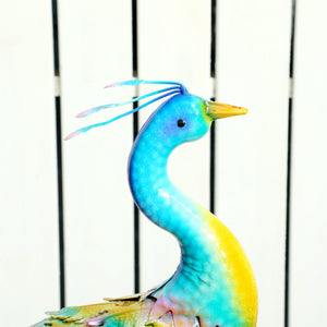 Peacock statue for garden, assorted colors