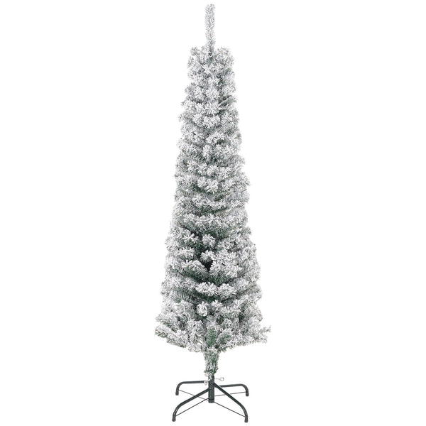 5ft Green Frosted Pencil Christmas Tree