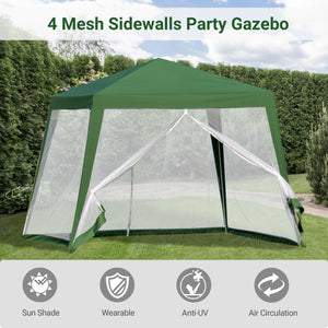 10 x 10 ft. screen house tent, green