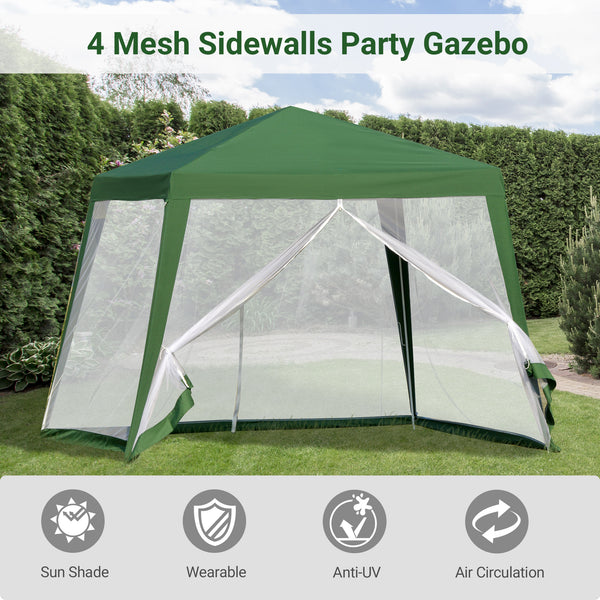 10 x 10 ft. screen house tent, green