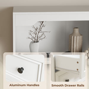 71" White Bookcase with 8 Cubbies and 4 Drawers