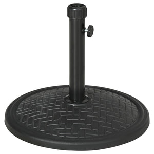 Round concrete parasol stand, black