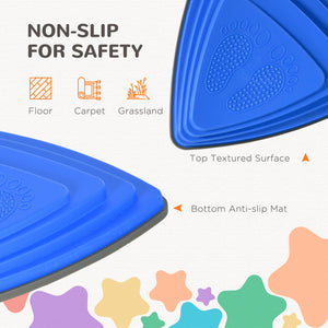 Set of 11 children's balancing stones with non-slip rubber