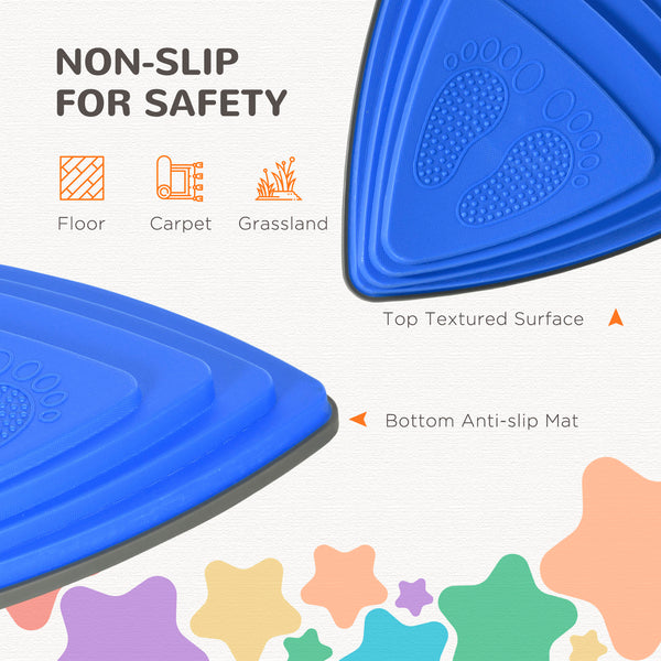 Set of 11 children's balancing stones with non-slip rubber