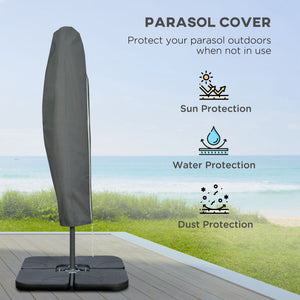 9.5-foot cantilever parasol, coffee color