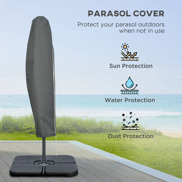 9.5-foot cantilever parasol, coffee color