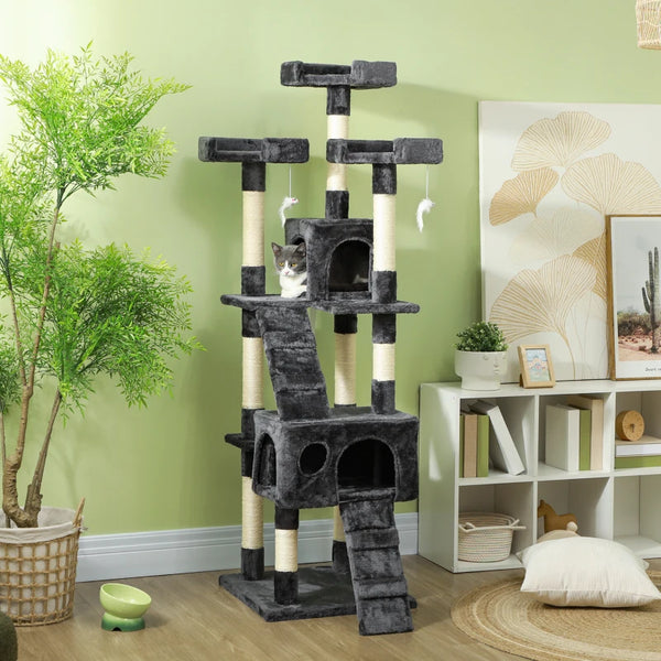 172cm Multi-Level Cat Tree, Dark Grey