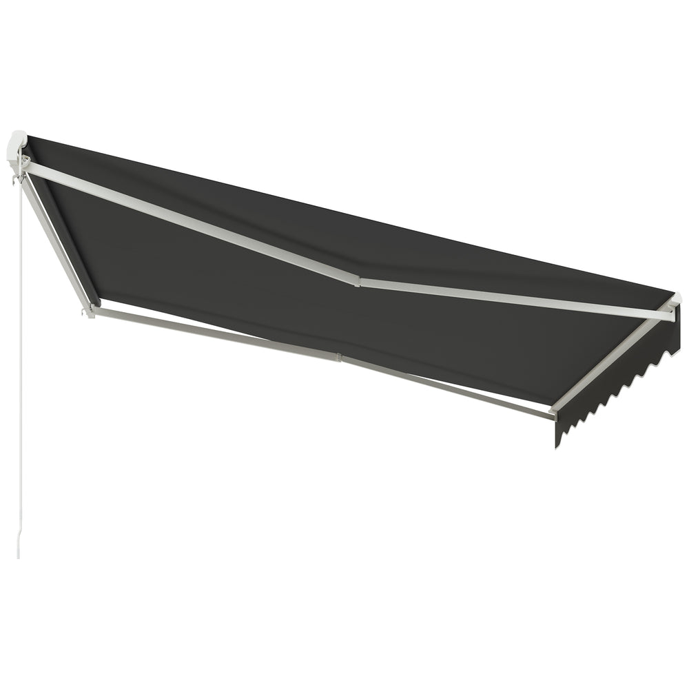 9.8 x 11.8 ft retractable electric awning with remote control, grey 